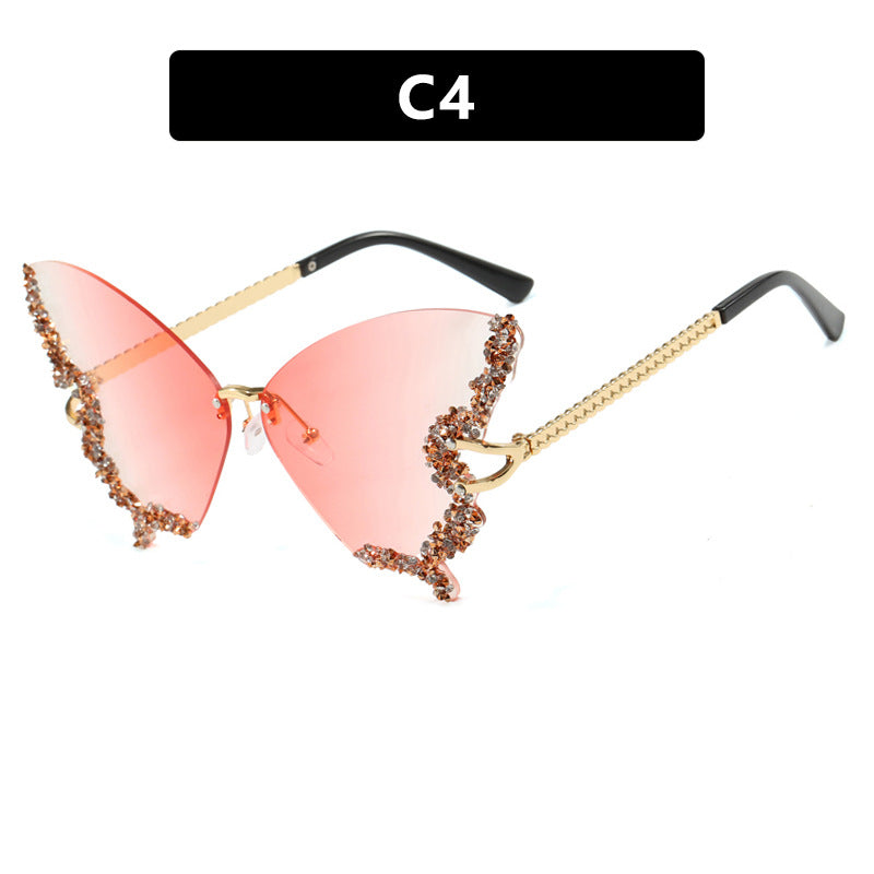 Women's large cat-eye sunglasses with sparkling rhinestone embellishment and elegant frame Kalsten