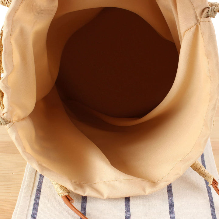 Hand-knotted beach bag with floral details Kalsten
