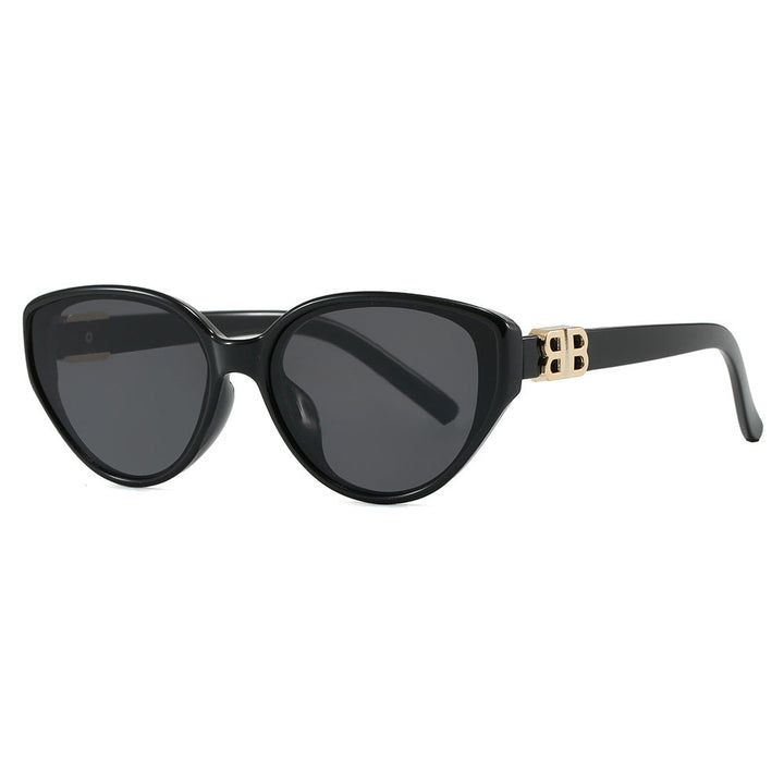 Women's fashionable cat-eye sunglasses with elegant metal frame and UV protection Kalsten
