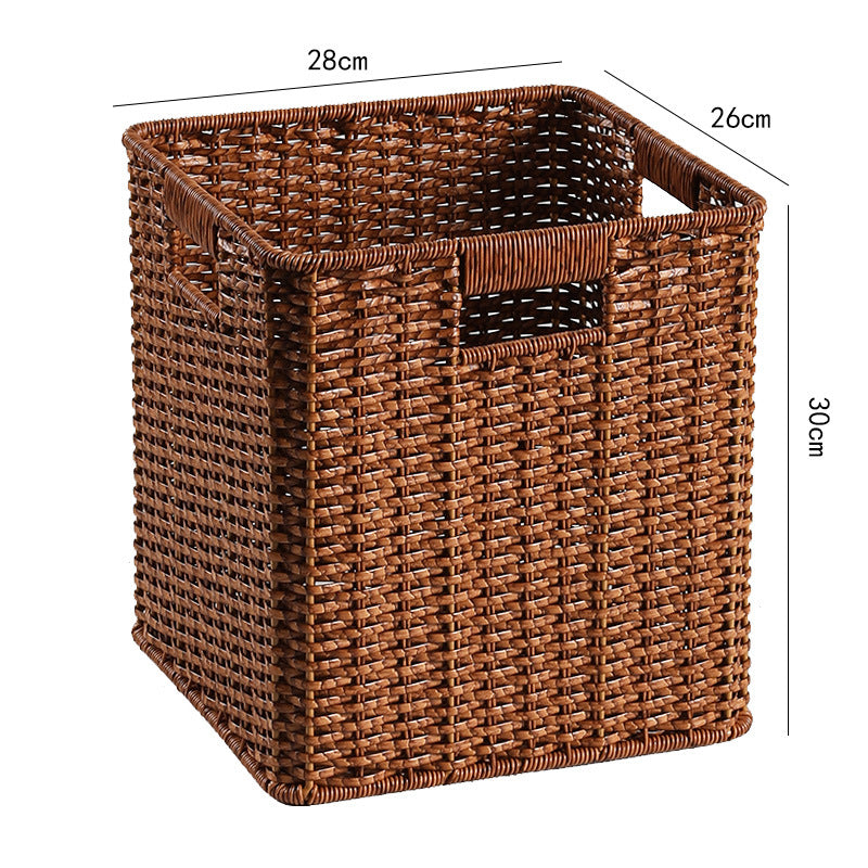 Large Woven Storage Bin with Ergonomic Cutout Handles Kalsten