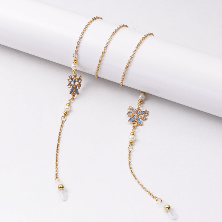 Delicate Floral Eyewear Chain Kalsten
