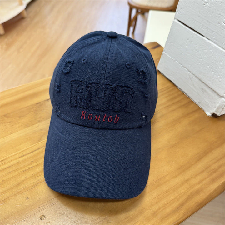 Men's Distressed Embroidered Baseball Cap Kalsten