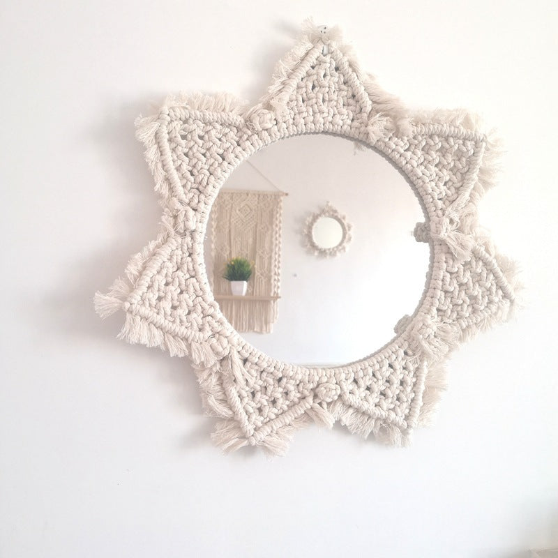 Decorative Macrame Wall Mirror Acalora