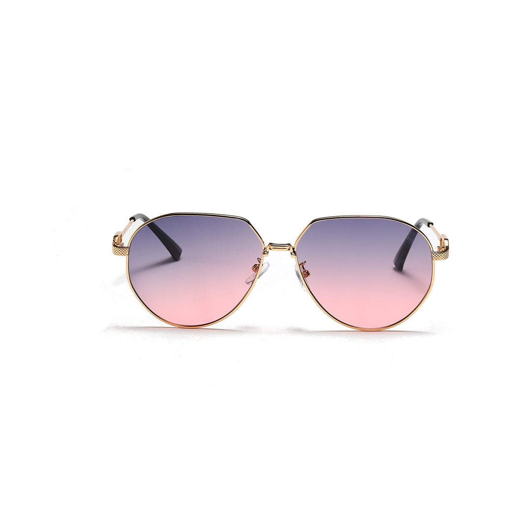 Ladies stylish oval sunglasses with fashionable metal frame Kalsten