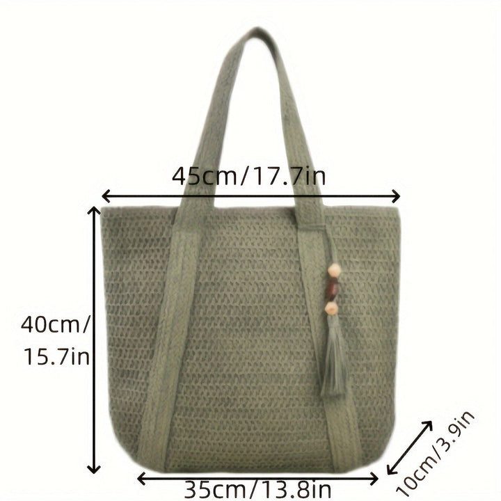 Spacious shopping bag with textured fabric pattern Kalsten