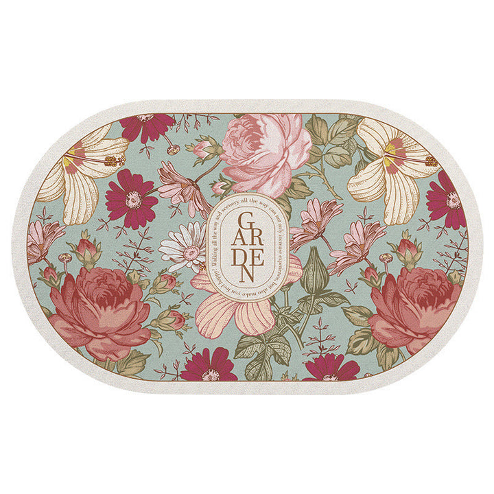 Decorative Floral Area Mat Kalsten