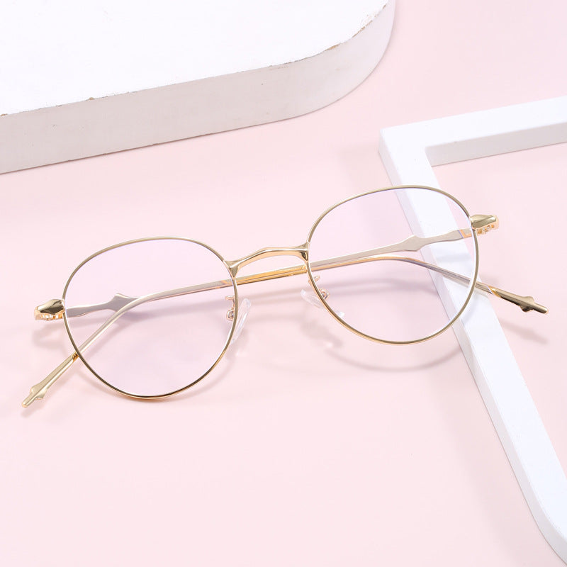 Ladies elegant round sunglasses with stylish metal frame Kalsten