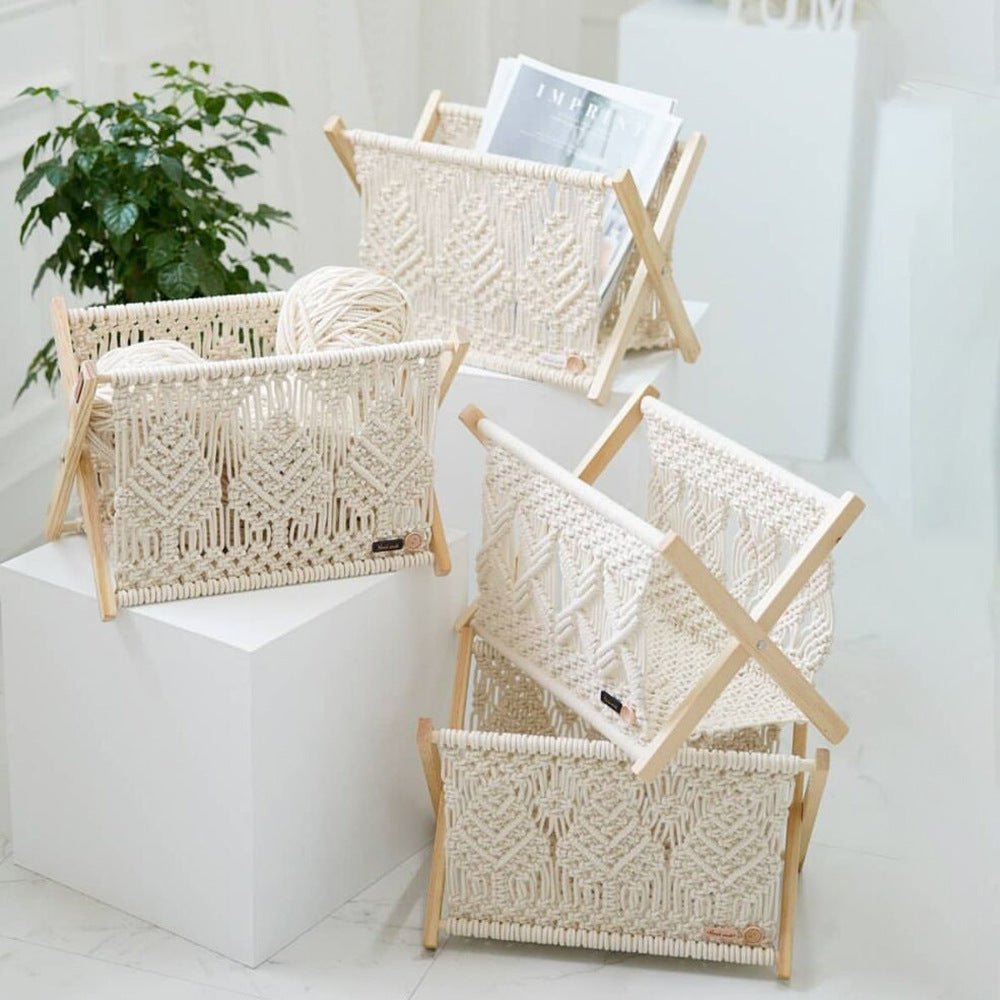 Decorative Macrame Storage Basket Acalora