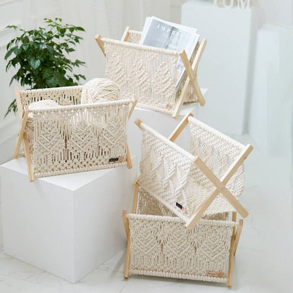 Decorative Macrame Storage Basket Acalora