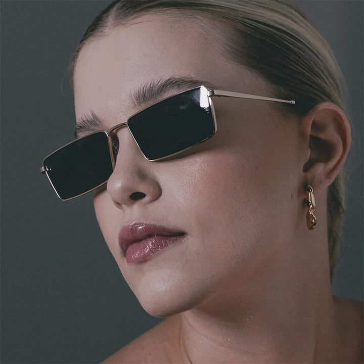 Women square sunglasses with metallic frame and comfortable nose pad Kalsten