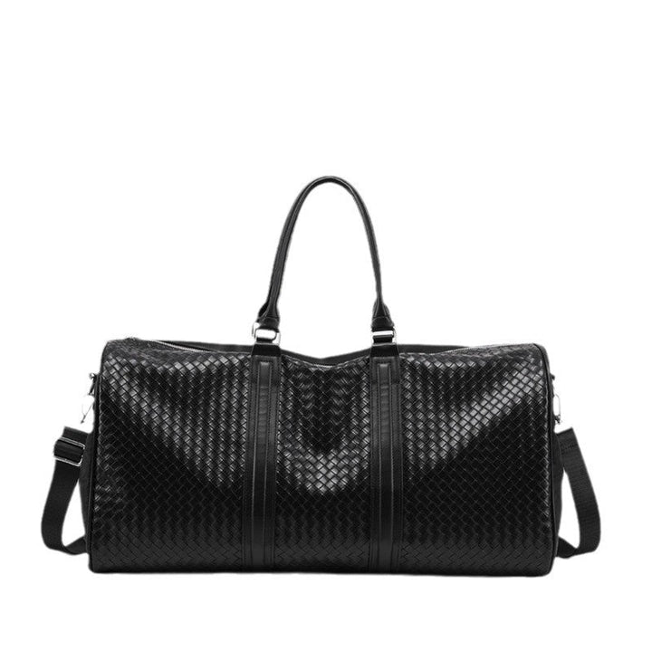 Premium Woven Leather Weekend Duffel Bag Kalsten