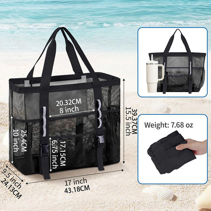 Multifunctional beach bag with mesh design Kalsten