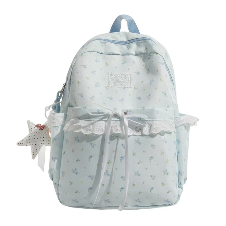 Floral Embroidered Ruffled Backpack Kalsten