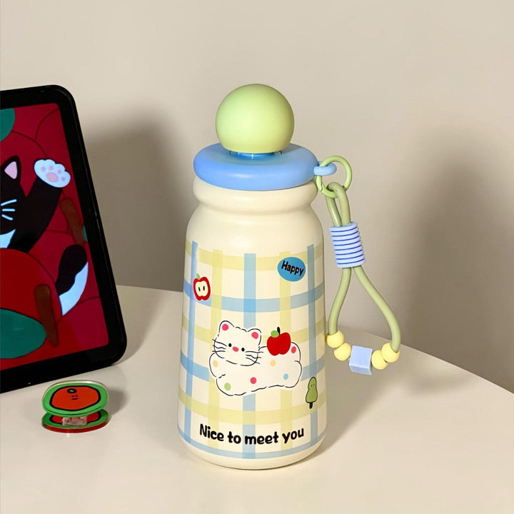 Women's Insulated Water Bottle with Playful Dog Design Kalsten