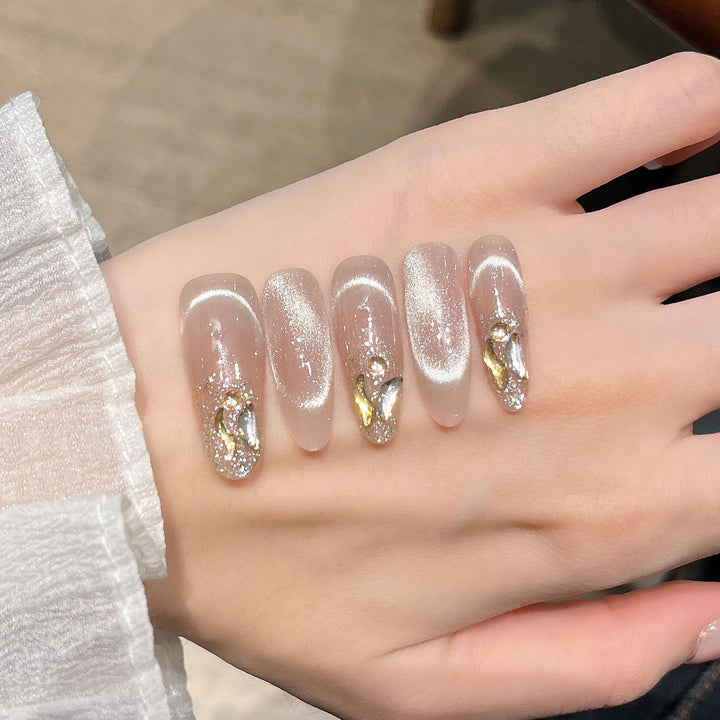 Premium Rhinestone-Embellished Nail Art Extensions Kalsten