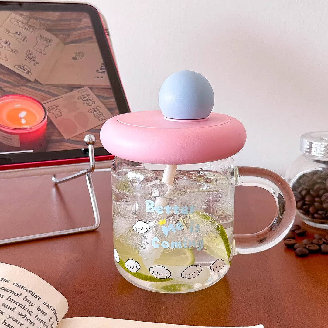Ladies drinking glass with silicone lid Kalsten