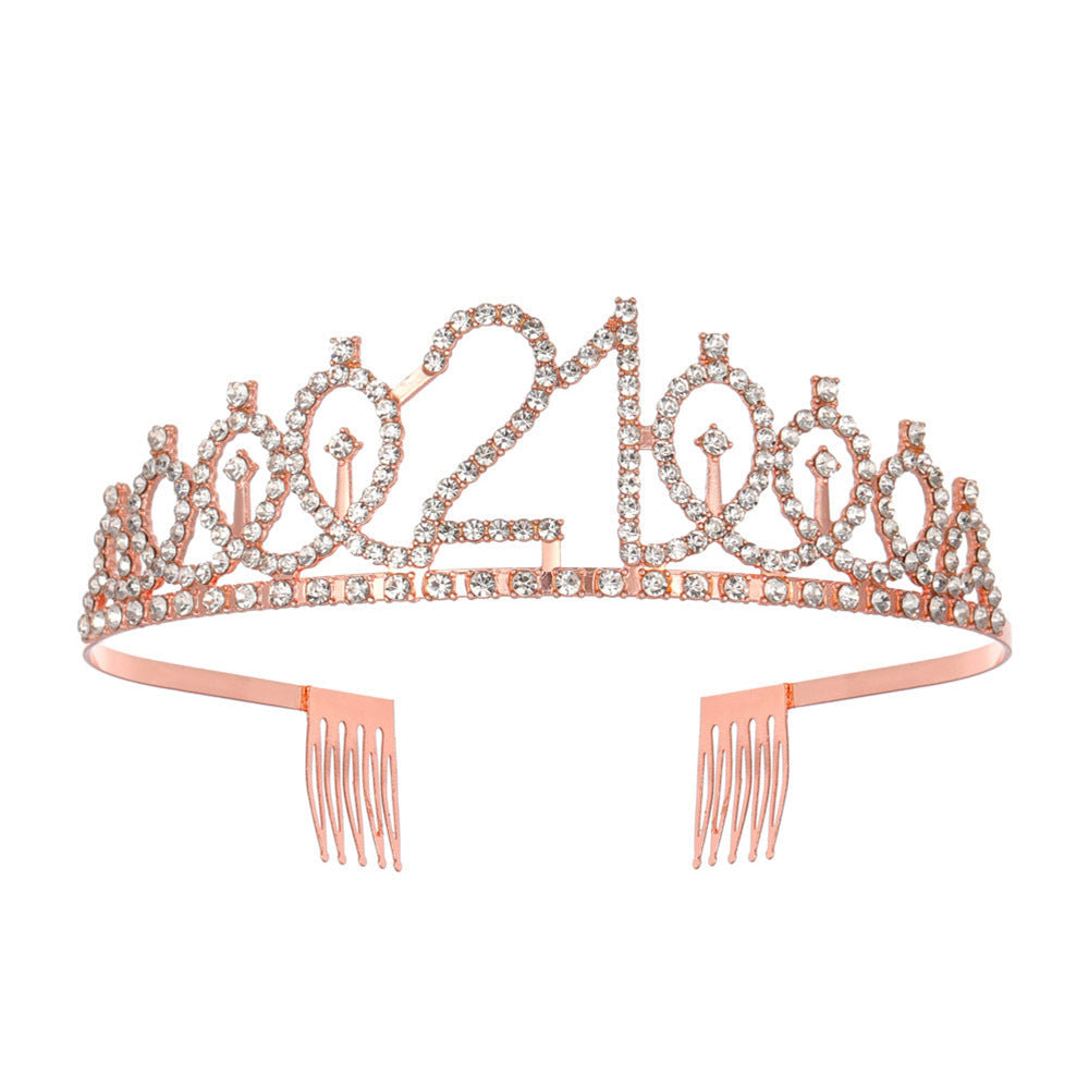 Women's Crystal-Embellished Tiara with Elegant Design Kalsten