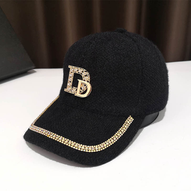 Women's Luxury Embellished Fleece Baseball Cap Kalsten