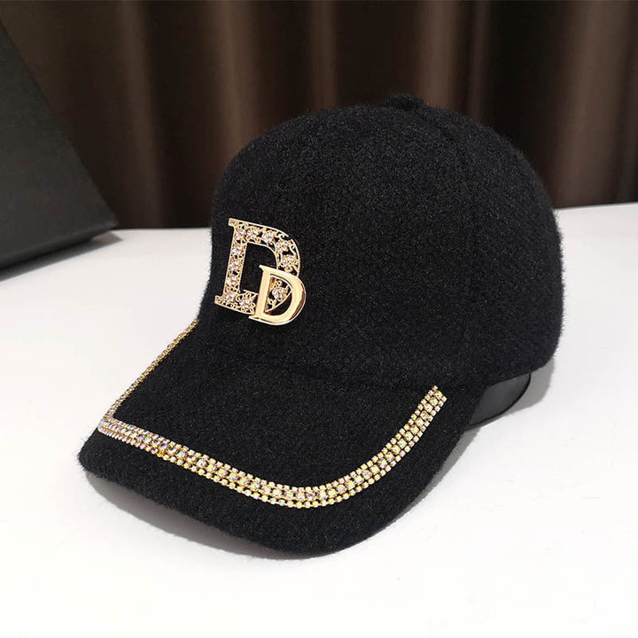 Women's Luxury Embellished Fleece Baseball Cap Kalsten