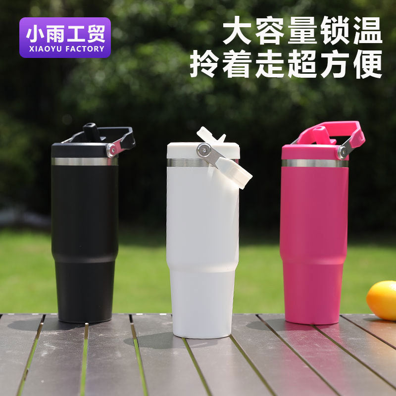 Unisex insulated cup with stable handling and practical folding device Kalsten