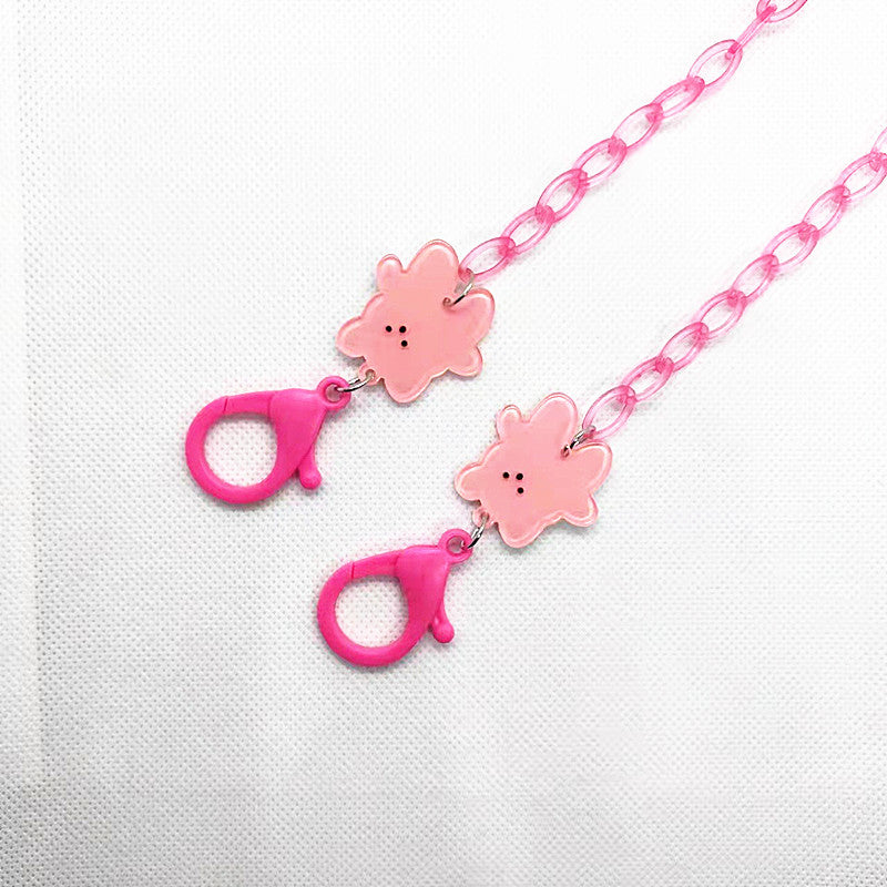 Playful glasses holder chain with floral motif Kalsten