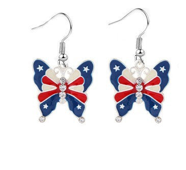 Ladies' statement star earrings with crystal embellishment and enamel coating Kalsten