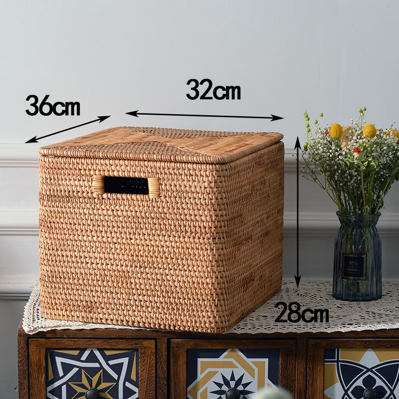 Women rectangular rattan storage basket Kalsten