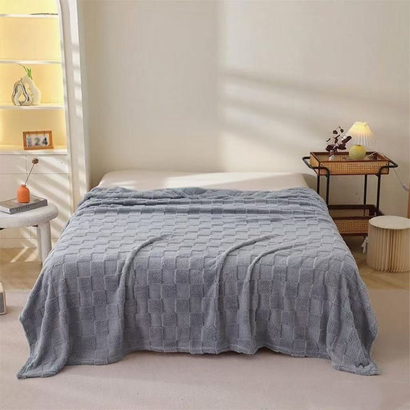 Women Plush Bedspread with Textured Design Kalsten