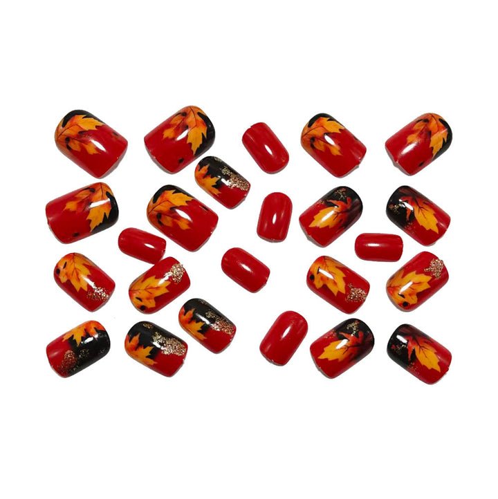 Artifical Nails in Autumn Leaf Design Kalsten