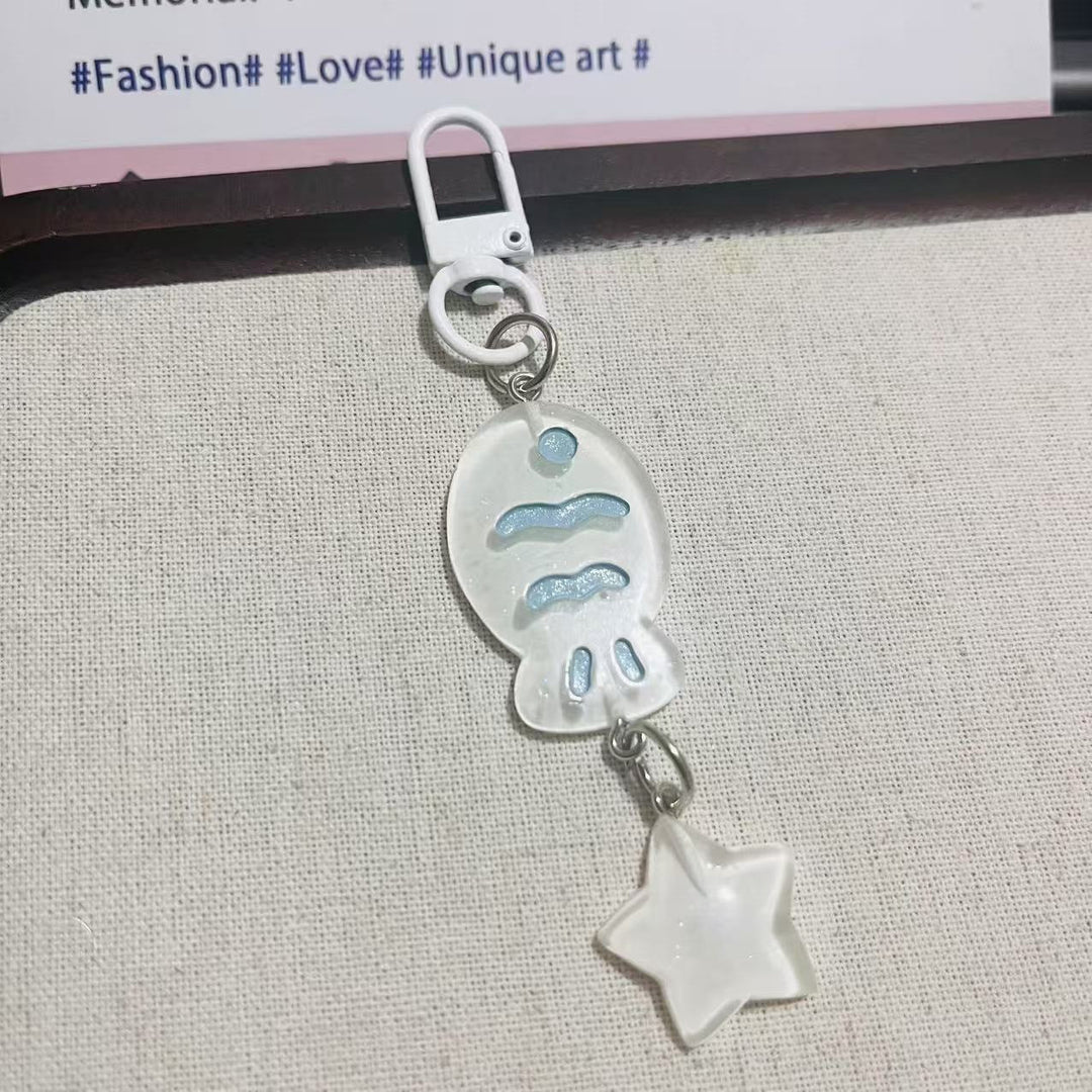 Playful keychain with fish and star motif Kalsten