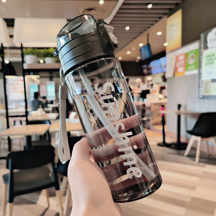 Women Transparent Water Bottle with Ergonomic Lid Kalsten