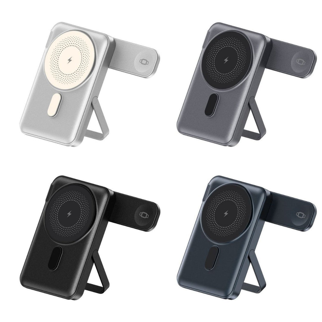 Portable power bank with integrated stand function and digital charging status display Kalsten