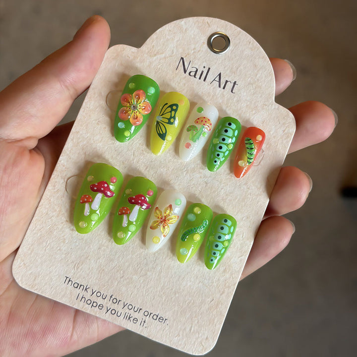 Creative Nature-Themed Press-On Nails Kalsten