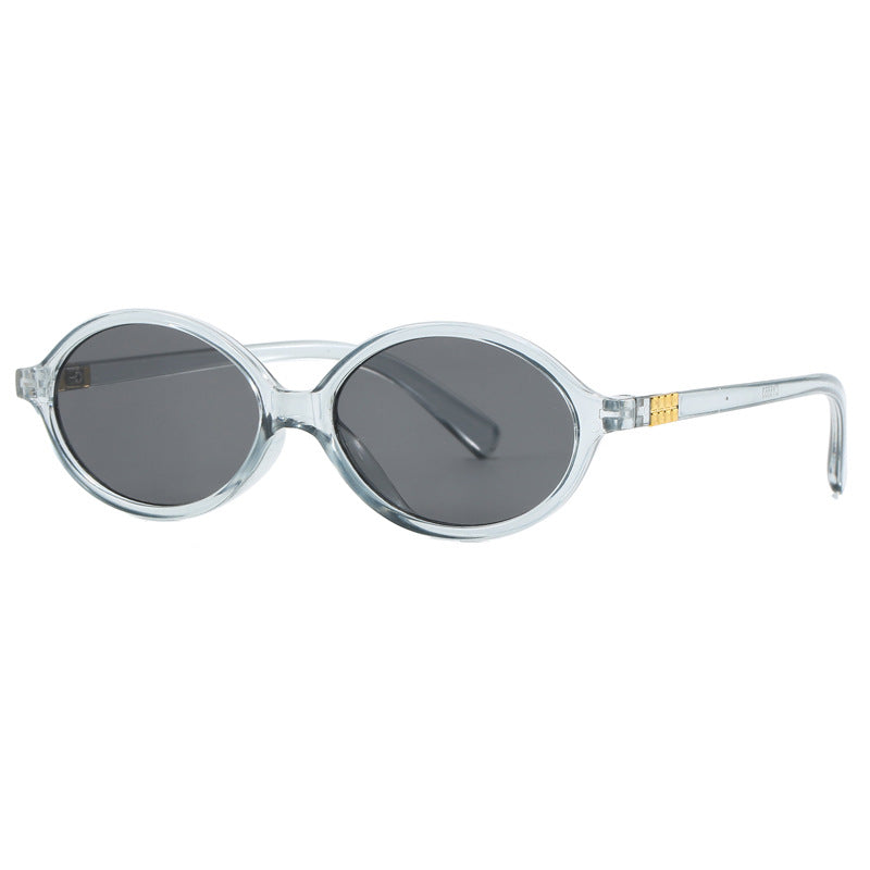 Women's fashionable sunglasses with oval frame and golden accents Kalsten