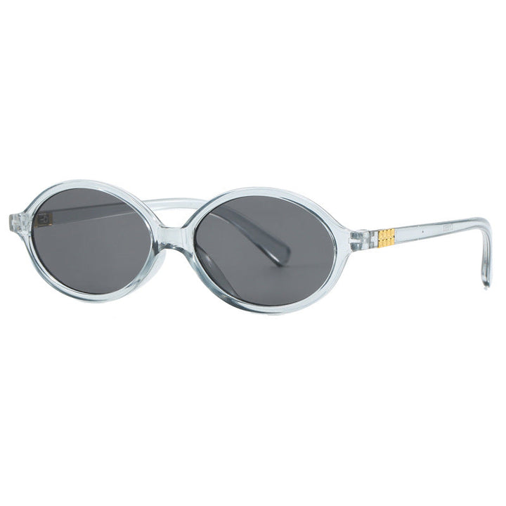 Women's fashionable sunglasses with oval frame and golden accents Kalsten