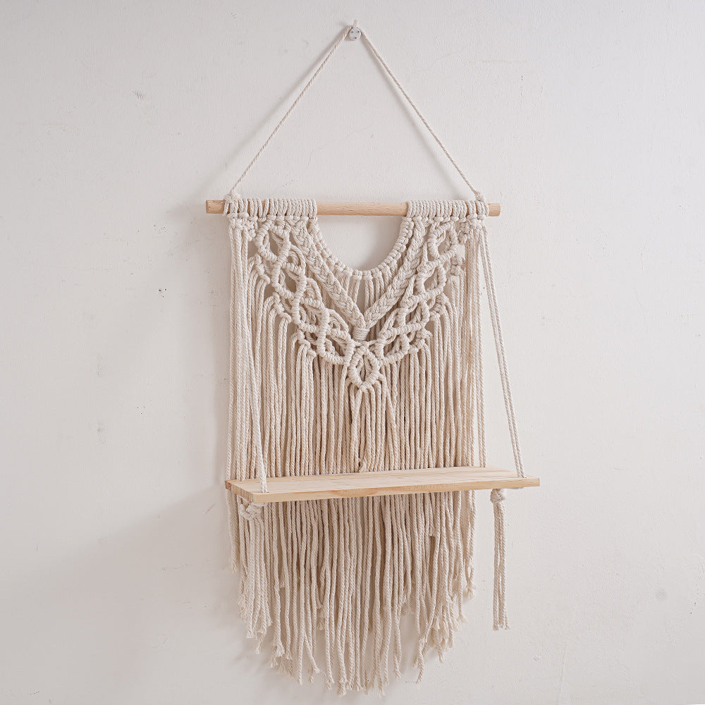 Decorative Macramé Wall Hanging Shelf Acalora
