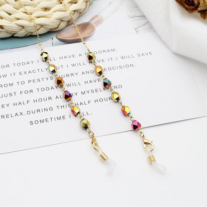 Crystal-Embellished Eyewear Chain Acalora