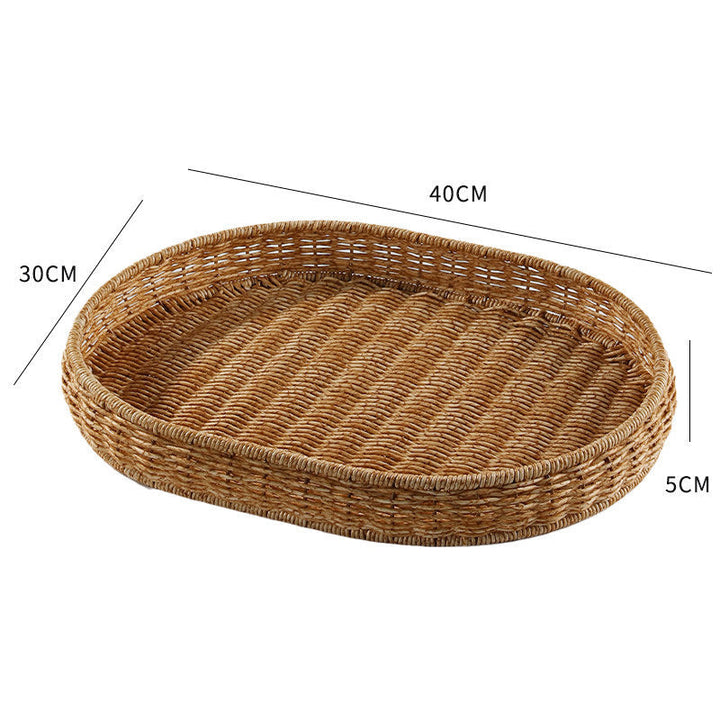 Handwoven Decorative Serving Tray Kalsten 1783754312