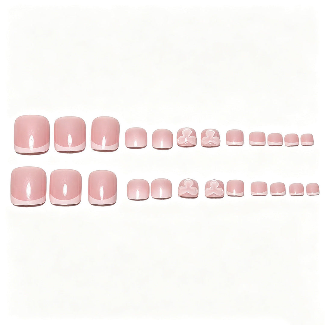 Decorative Press-On Nail Art Tips with Bow Design Kalsten