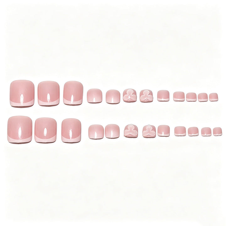 Decorative Press-On Nail Art Tips with Bow Design Kalsten