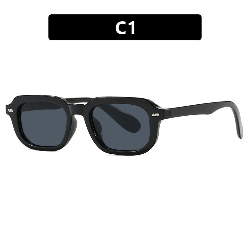 Women’s square sunglasses with high-gloss transparent frame and polarized lenses Kalsten
