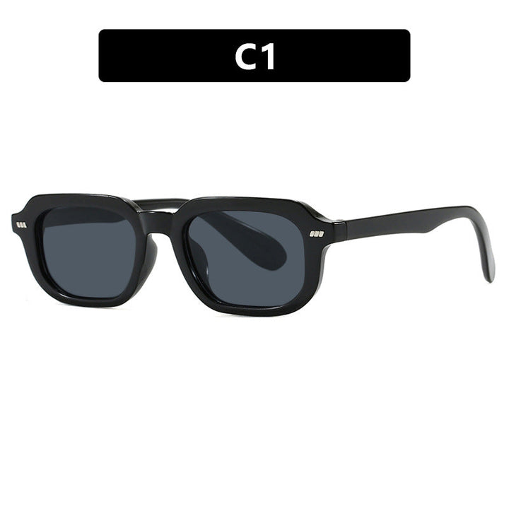 Women’s square sunglasses with high-gloss transparent frame and polarized lenses Kalsten