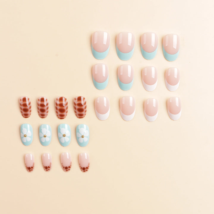 Artistic Floral Acrylic Press-On Nail Set Kalsten