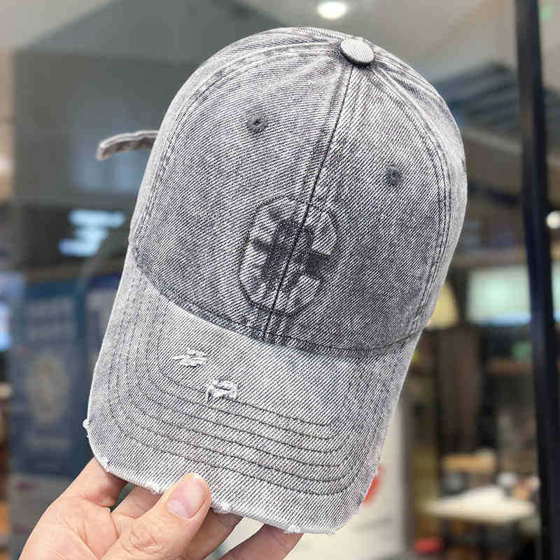 Men's Distressed Denim Baseball Cap Kalsten 1784188308