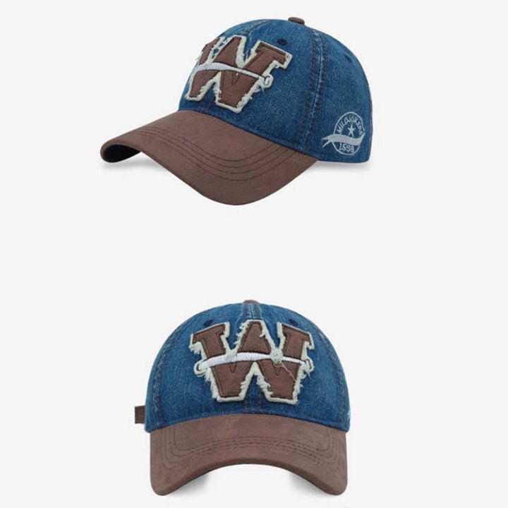 Men's Distressed Denim Baseball Cap Kalsten