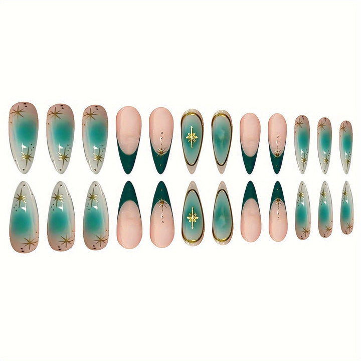 Artistic Geometric Pointed Nail Art Kalsten