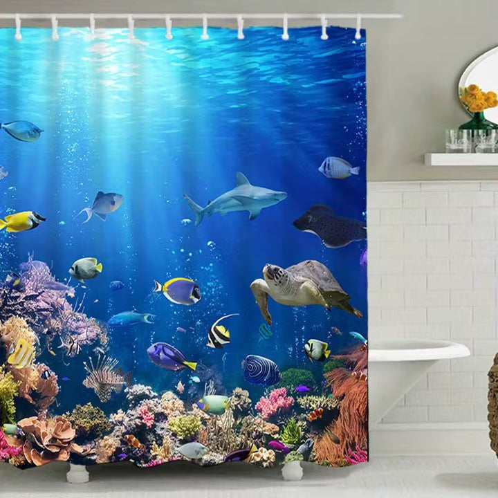 Coastal Scene Shower Curtain Kalsten