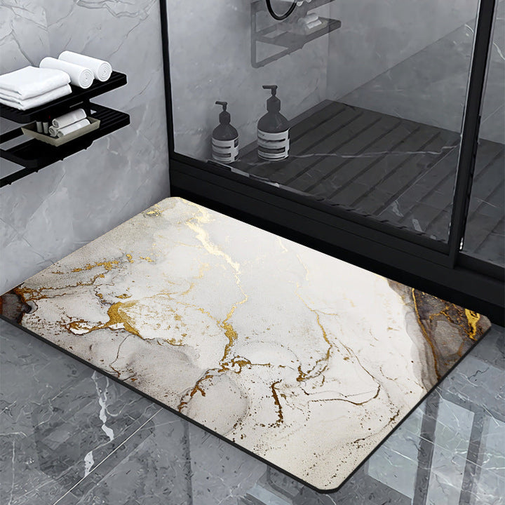Luxury Marble-Effect Bath Mat Kalsten