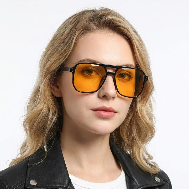 Women Rectangular Sunglasses with UV Protection and Polarized Lenses Kalsten