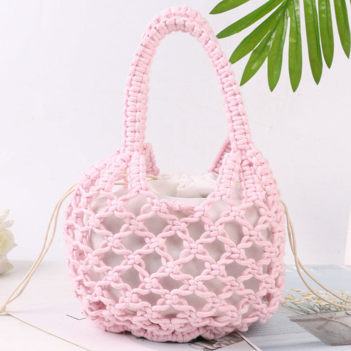 Hand-knotted tote bag with inner drawstring closure Kalsten